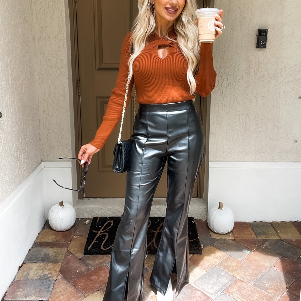 FAUX LEATHER PANTS